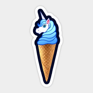 Magical Blue Unicone Ice Cream Sticker